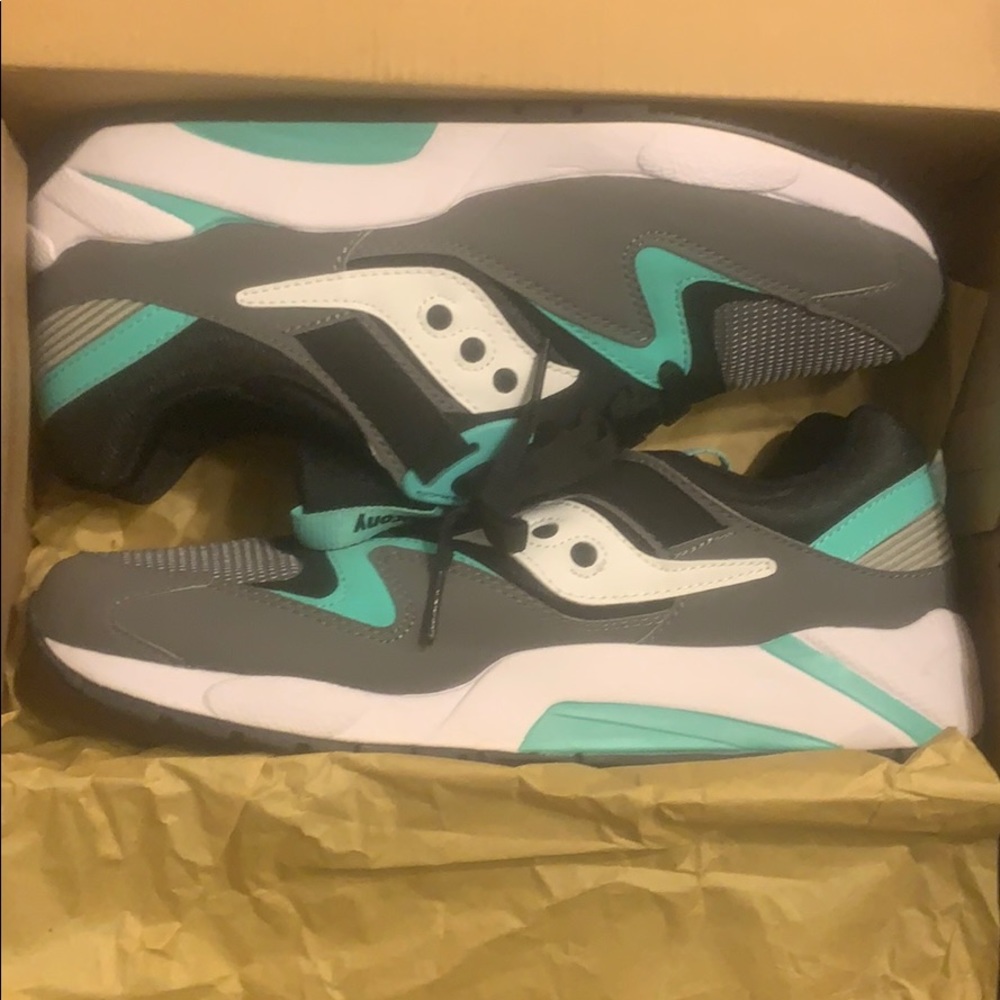 Saucony grey/blk/mint